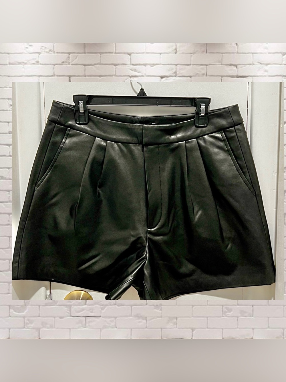 Joe's Jeans Peggy Vegan Leather Shorts